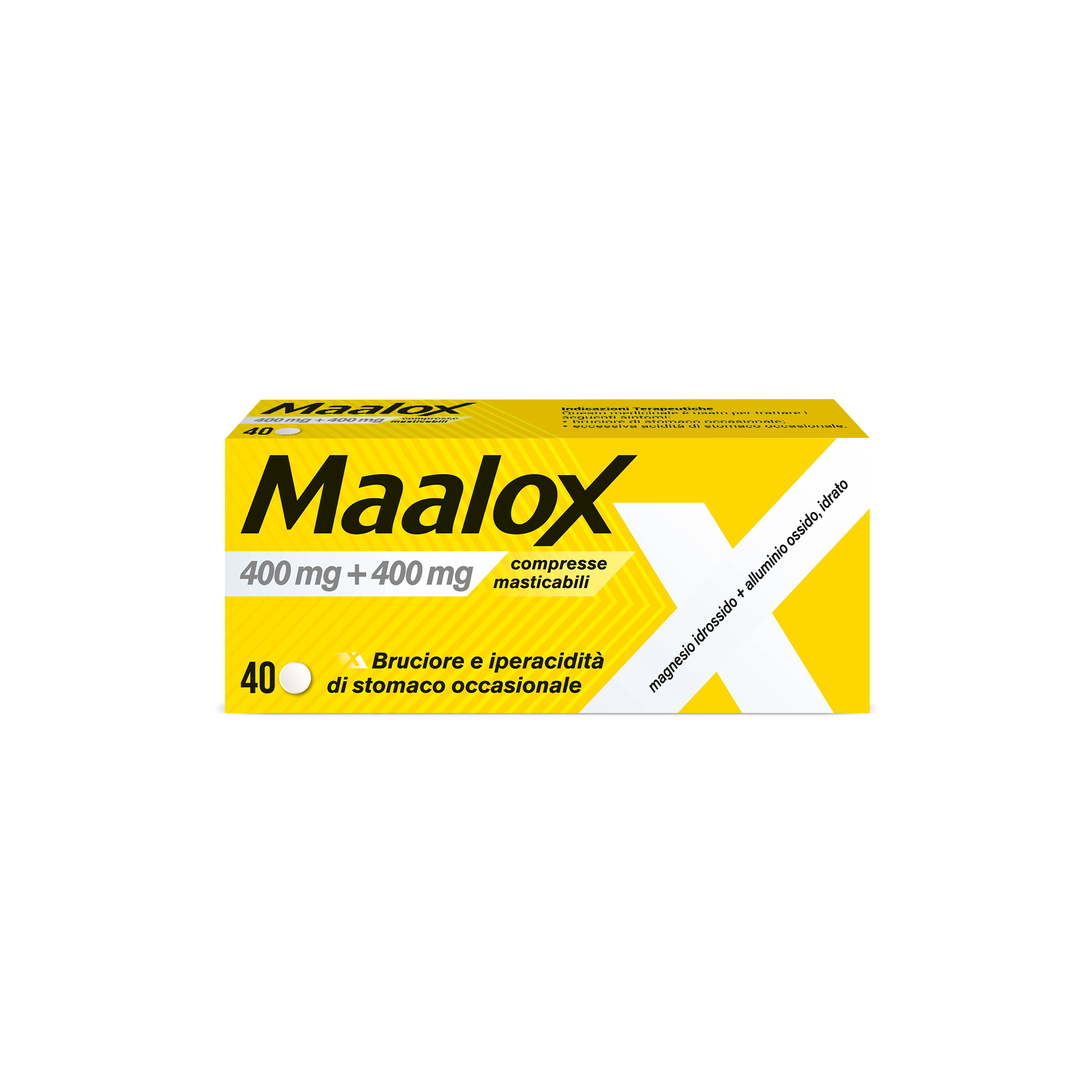 MAALOX*40CPR MAST 400MG+400MG - Farmastop