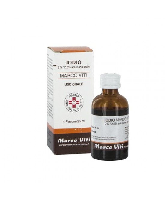 IODIO OS SOLUZ MV*25ML 2%+2,5% - Farmastop