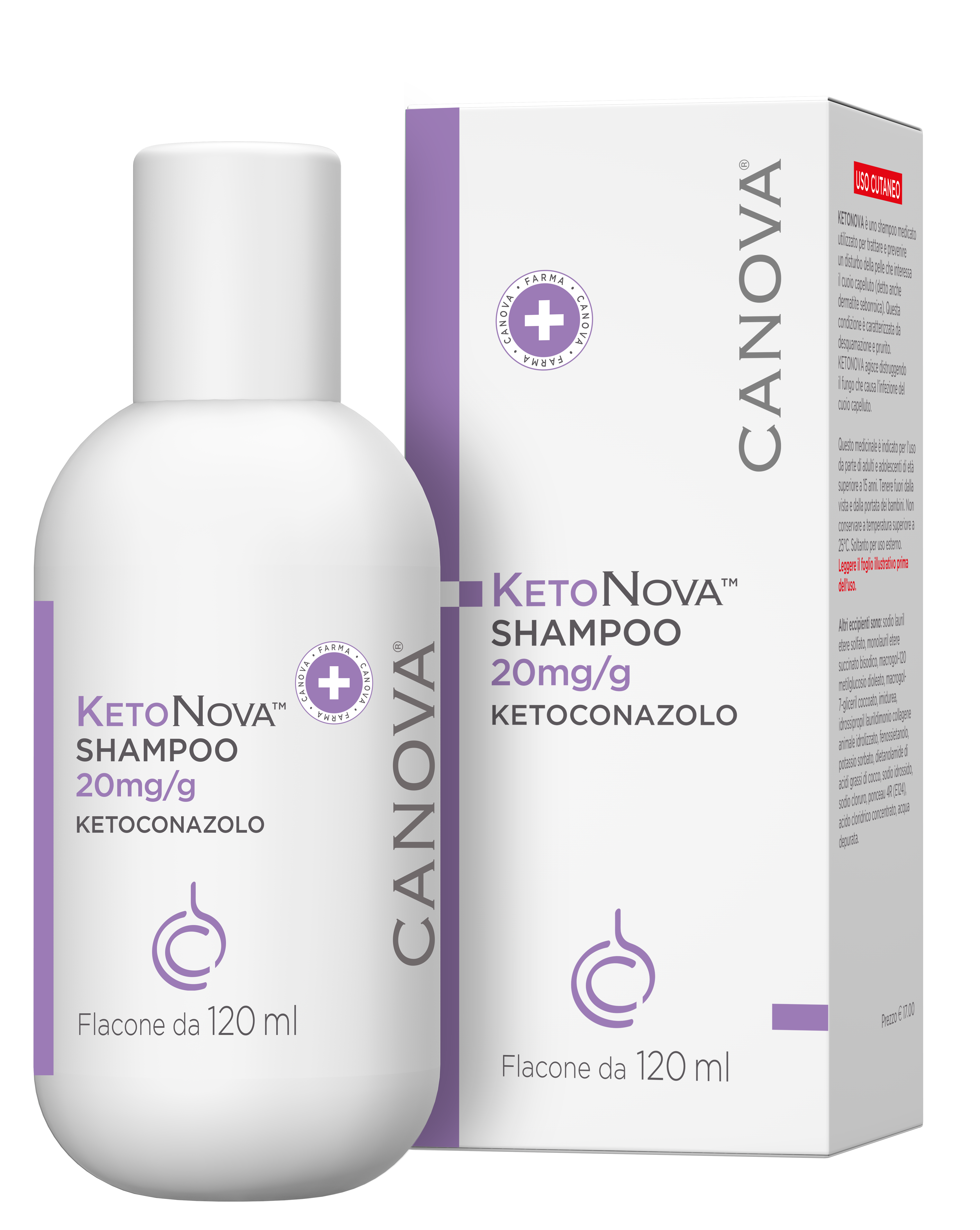 KETONOVA*SHAMPOO 120ML 20MG/G - Farmastop