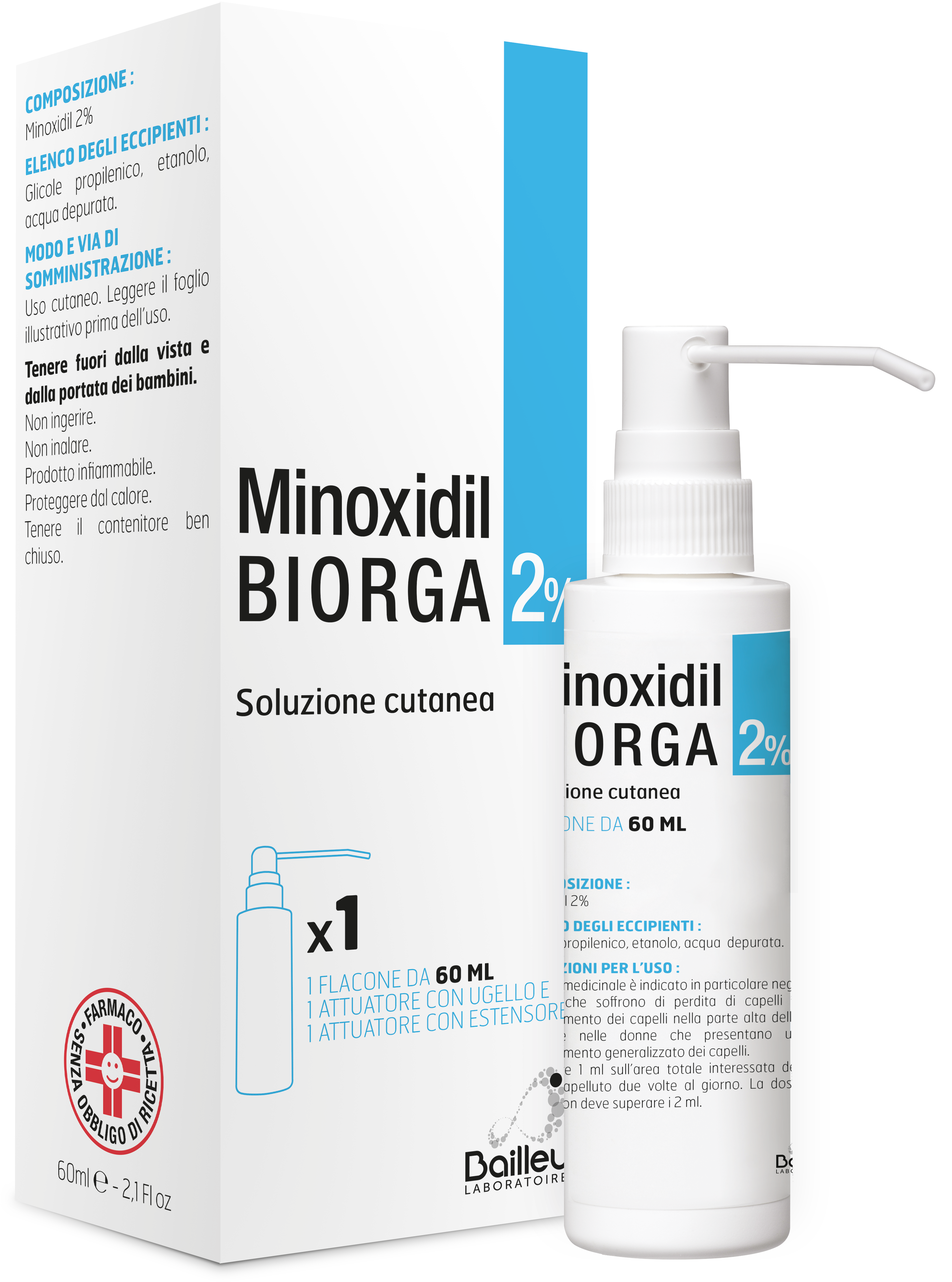 MINOXIDIL BIORGA*SOL CUT60ML2% - Farmastop