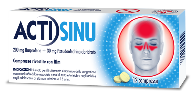 ACTISINU*12CPR 200MG+30MG - Farmastop