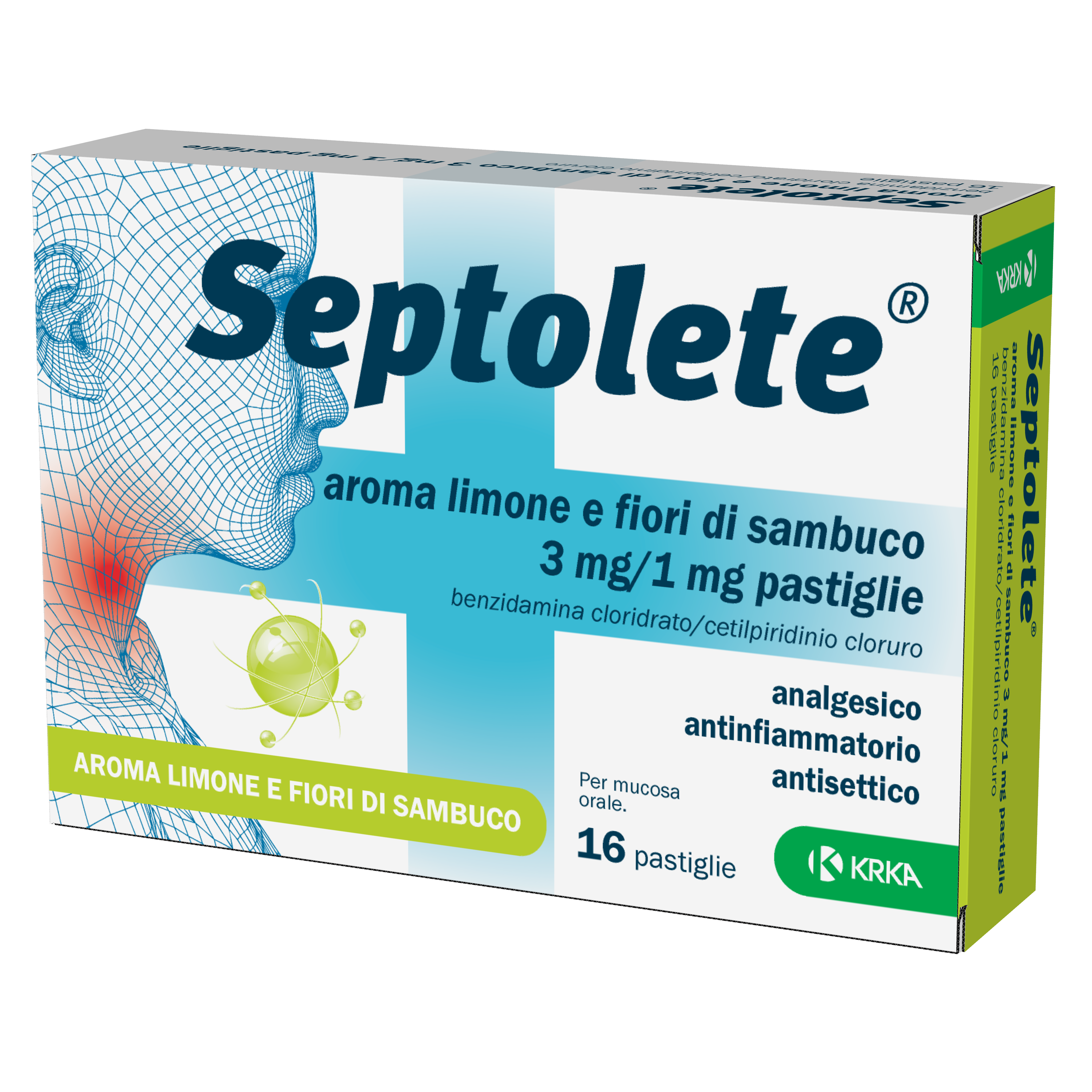 SEPTOLETE*16PAST3+1MG LIM FIOR - Farmastop