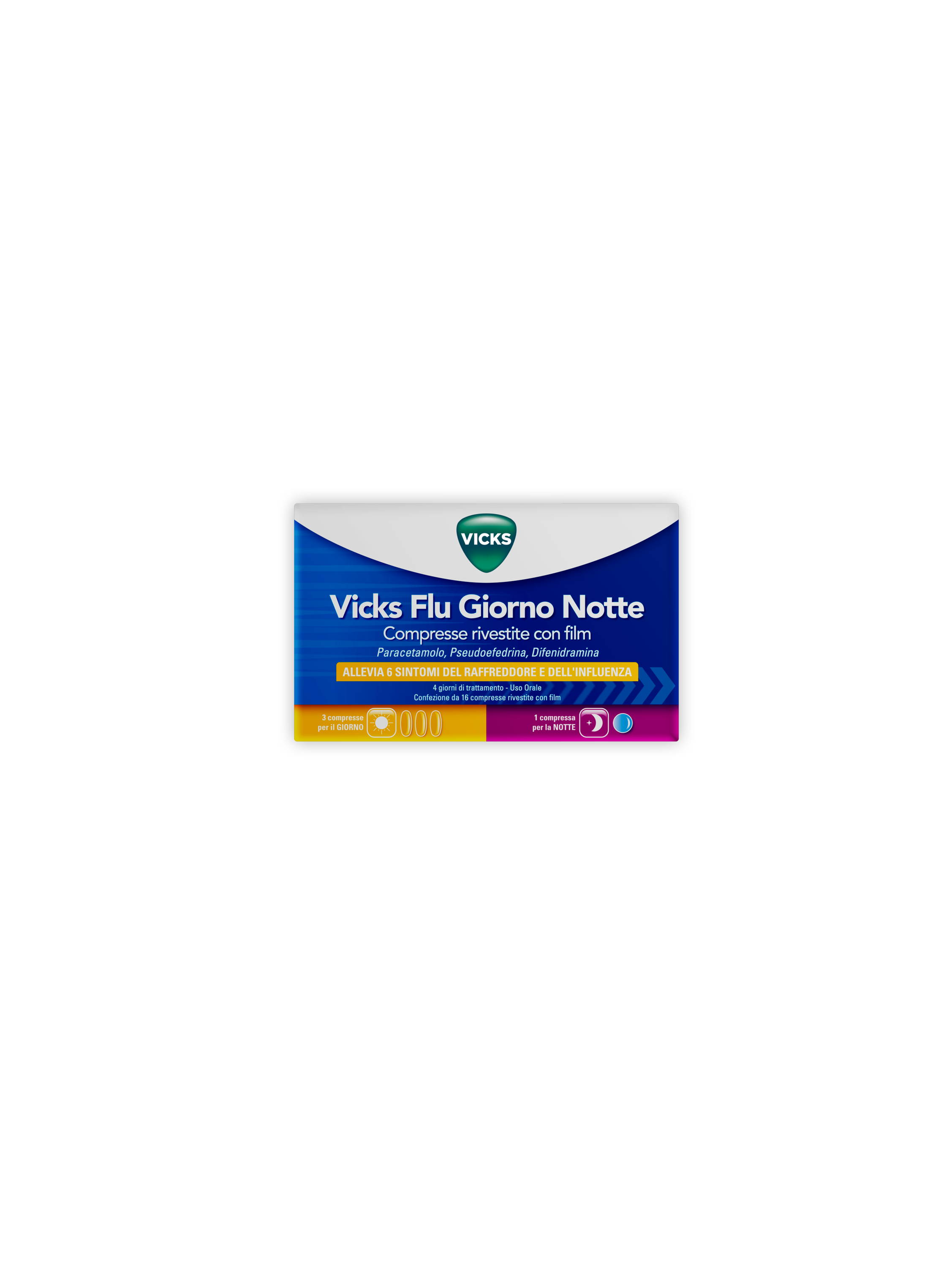 VICKS FLU GIORNO NOTTE*12+4CPR - Farmastop