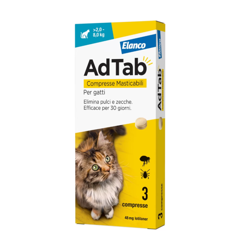 ADTAB*3CPR 48MG GATTI 2-8KG - Farmastop