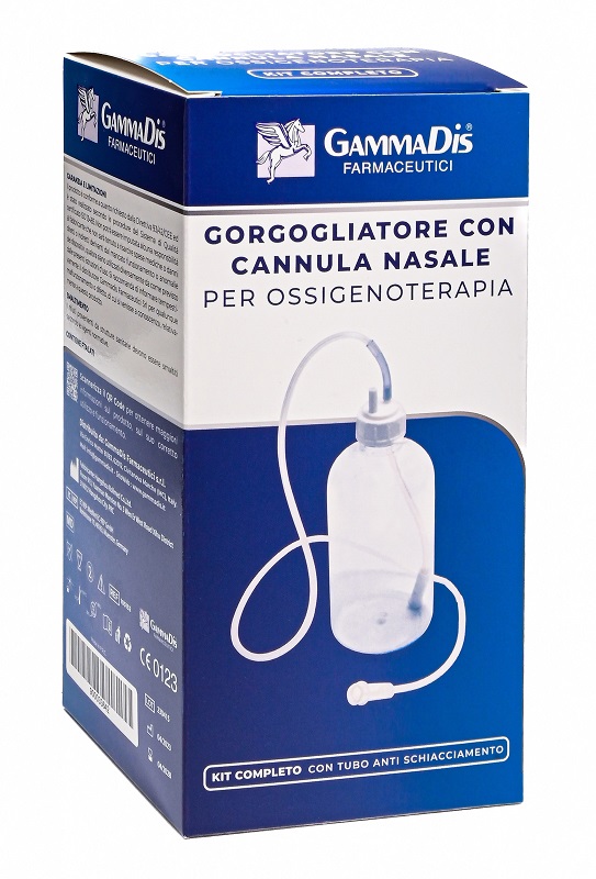 GORGOGLIATORE PER OSSIGENOTERAPIA CON OCCHIALE + CANNULA NASALE GAMMADIS - Farmastop