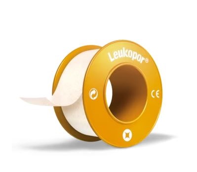 CEROTTO IN ROCCHETTO LEUKOPOR IPOALLERGENICO TESSUTO NON TESSUTO BIANCO 2,5X920 CM CON DISPENSER - Farmastop
