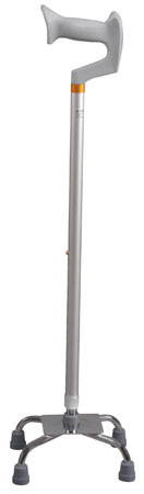 QUADRIPODE BRIO IN ALLUMINIO ANODIZZATO CON APPOGGIO ANTIBRACHIALE - Farmastop