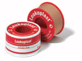 CEROTTO CHIRURGICO PER FISSAGGIO MEDICAZIONI IN ROCCHETTO LEUKOPLAST SUPPORTO VISCOSA COLOR PELLE MASSA ADESIVA CAUCCIU' OSSIDO DI ZINCO 5X500CM MUTUABILE - Farmastop