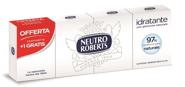NEUTRO ROBERTS SAPONE SOLIDO 4 PEZZI 100 G - Farmastop
