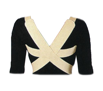 RADDRIZZASPALLE ELASTICO MISURA 3 PER LA CORREZIONE DEL RACHIDE DORSALE DOVUTA AD ATTEGGIAMENTO. REGOLABILE ANTERIORMENTE CON ADESIVO 6 CM - Farmastop