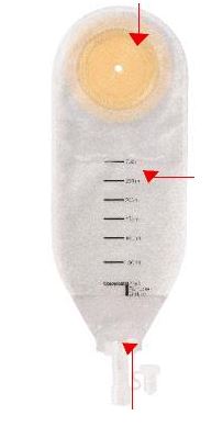 SACCA PER DRENAGGIO DELLE FERITE COLOPLAST CAPACITA' MIDI 300ML 20 PEZZI ARTICOLO 2245 - Farmastop