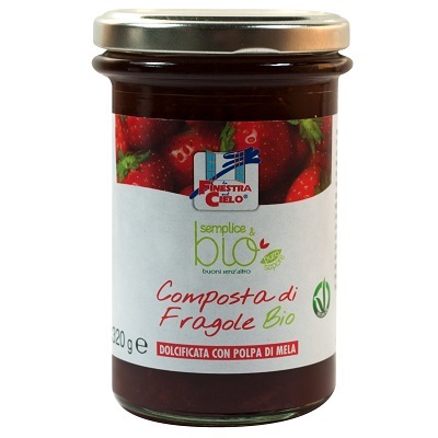 COMPOSTA DI FRAGOLE CON POLPA DI MELA BIO 320 G - Farmastop