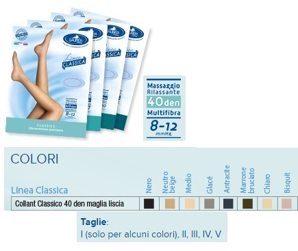SAUBER COLLANT 40 DENARI MAGLIA LISCIA NEUTRO BEIGE 2 LINEA CLASSICA - Farmastop