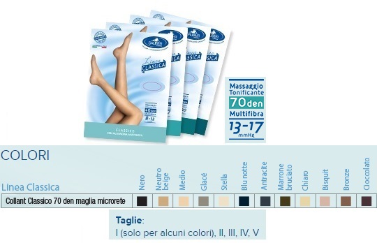 SAUBER COLLANT 70 DENARI MAGLIA MICRORETE NEUTRO BEIGE 1 LINEA CLASSICA - Farmastop