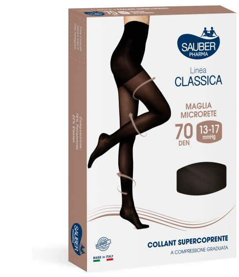 SAUBER COLLANT COPRENTE 70 MAGLIA LISCIA NERO 3 LINEA CLASSICA - Farmastop