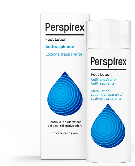 PERSPIREX FOOT LOTION ANTITRASPIRANTE LOZIONE TRASPARENTE SUDORAZIONE E CATTIVO ODORE PIEDI 100 ML - Farmastop