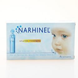 SOLUZIONE FISIOLOGICA PER ASPIRATORE NASALE NARHINEL 20 FIALE DA 5ML - Farmastop