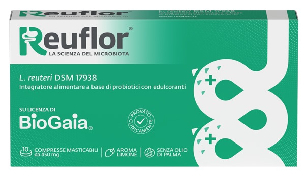 REUFLOR 10 COMPRESSE MASTICABILI AROMA LIMONE - Farmastop