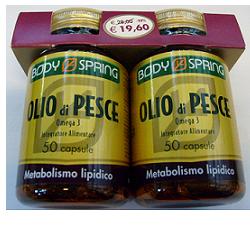 BODY SPRING OLIO DI PESCE OMEGA 3 CONFEZIONE BIPACK 50 CAPSULE X 2 - Farmastop