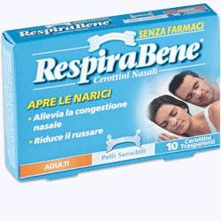 CEROTTO NASALE TRASPARENTE ADULTI RESPIRA BENE 10 PEZZI - Farmastop