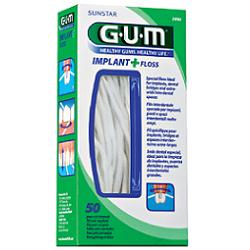 GUM IMPLANT + FLOSS FILO INTERDENTALE 50 PEZZI - Farmastop
