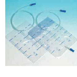 SACCA RACCOLTA URINA DA LETTO IN PVC NON STERILE VOLUME 2 LITRI TUBO LUNGHEZZA 90 CM CON SCARICO E VALVOLA ANTIREFLUSSO 30 PEZZI - Farmastop