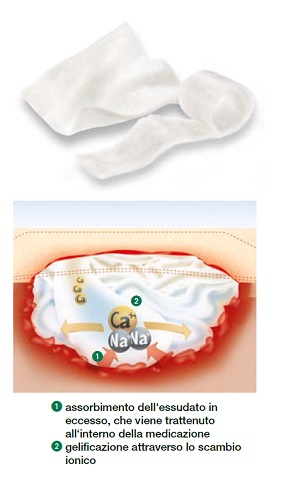 MEDICAZIONE STERILE IN ALGINATO DI CALCIO COMPRESSA SUPRASORB A ALTAMENTE ASSORBENTE 10X10 CM 10 PEZZI - Farmastop