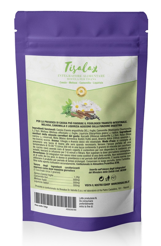 TISALAX MISCELA DI ERBE 100 G TAGLIO TISANA - Farmastop