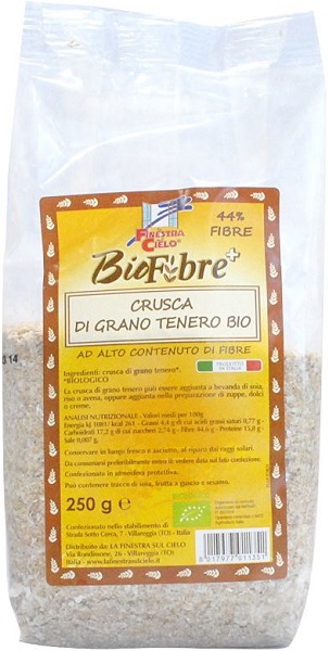 FSC BIOFIBRE+ CRUSCA DI GRANO TENERO BIO AD ALTO CONTENUTO DI FIBRA 250 G - Farmastop