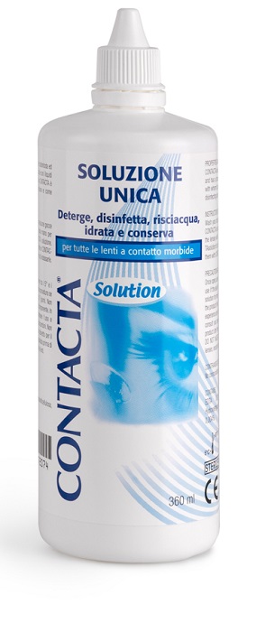 SOLUZIONE UNICA ISOTONICA PER LENTI A CONTATTO CONTACTA DA 360ML - Farmastop