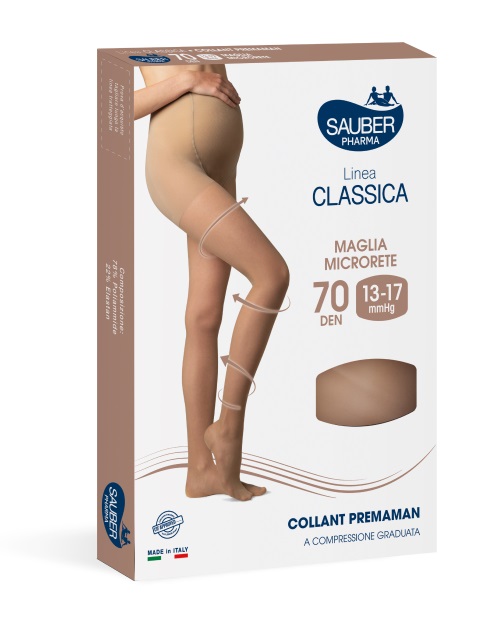SAUBER COLLANT PREMAMAN 140 DENARI MAGLIA MICRORETE NEUTRO BEIGE 4 LINEA CLASSICA - Farmastop