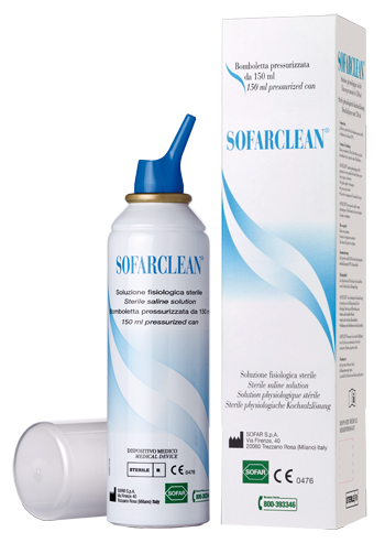 SOLUZIONE FISIOLOGICA SOFARCLEAN 150ML IN BOMBOLETTA PRESSURIZZATA - Farmastop