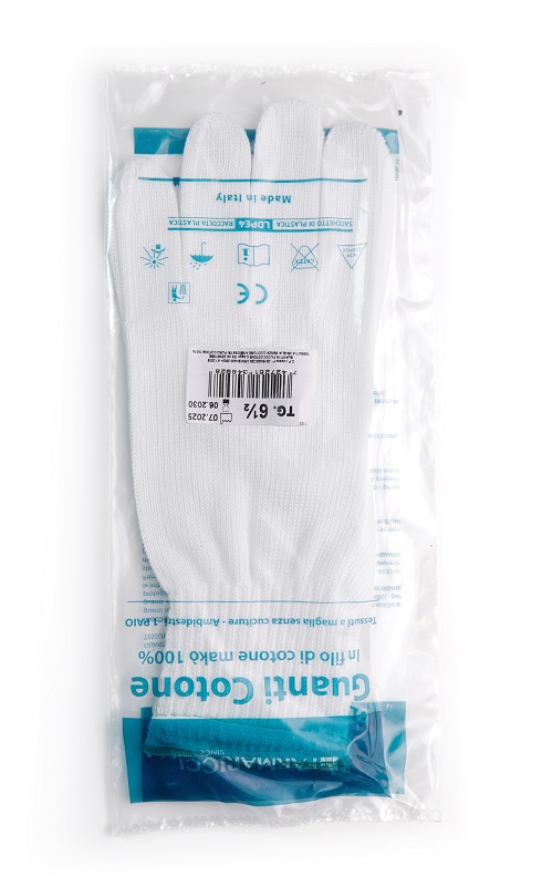 GUANTO CHIRURGICO COTONE FELPATO 6,5 - Farmastop