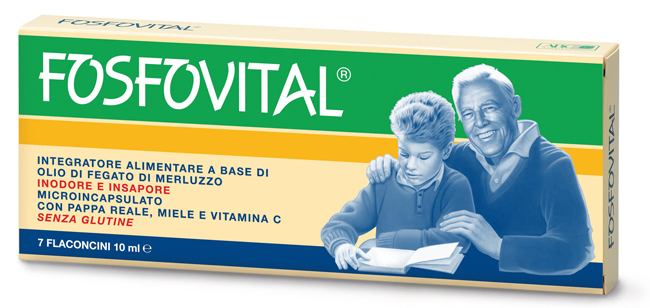 FOSFOVITAL OLIO FEGATO DI MERLUZZO 7 FLACONCINI - Farmastop