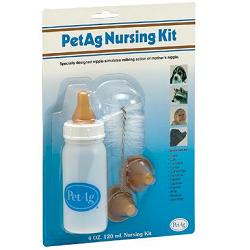 NURSING KIT BIBERON DA 120ML PER ANIMALI + TETTARELLE DI VARIE MISURE + SCOVOLINO PER PULIZIA - Farmastop