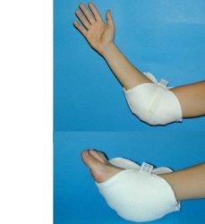 GOMITIERA/TALLONIERA IN VELLO SINTETICO PER LA PREVENZIONE DELLE PIAGHE DA DECUBITO A LIVELLO DEI GOMITI E/O DEI TALLONI NEI PAZIENTI LUNGODEGENTI. SISTEMA DI FISSAGGIO A VELCRO - Farmastop