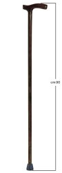 BASTONE IMPUGNATURA ANATOMICA DONNA LEGNO LUCIDO SCURO - Farmastop
