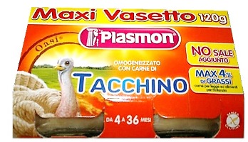 PLASMON OMOGENEIZZATO TACCHINO 120 G X 2 PEZZI - Farmastop