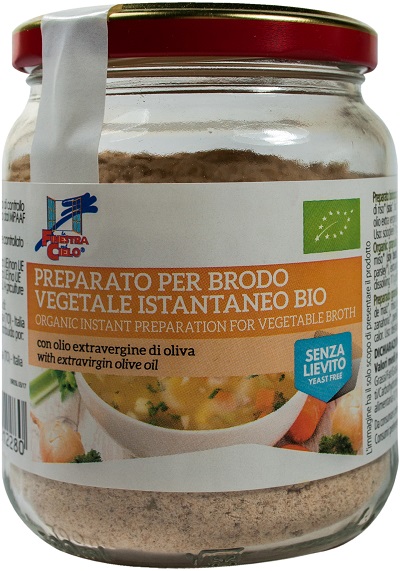 FSC BRODO VEGETALE ISTANTANEO SENZA LIEVITO BIO CON OLIO EXTRAVERGINE DI OLIVA 200 G - Farmastop
