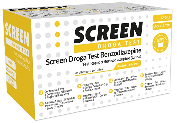 DROGA TEST CHE RILEVA UNA SOSTANZA BENZODIAZEPINE SCREEN DROGA TEST BENZODIAZEPINE - Farmastop