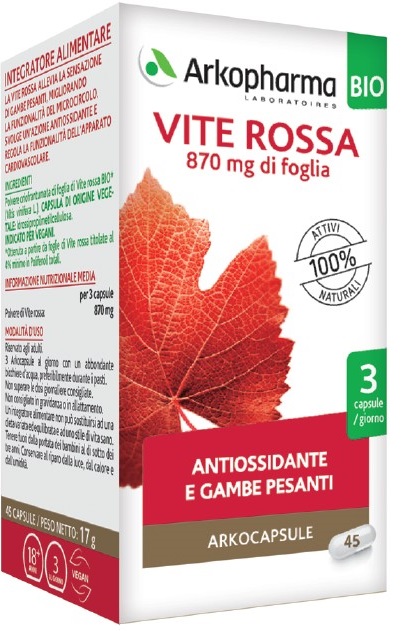 ARKO CAPSULE VITE ROSSA 45 CAPSULE - Farmastop