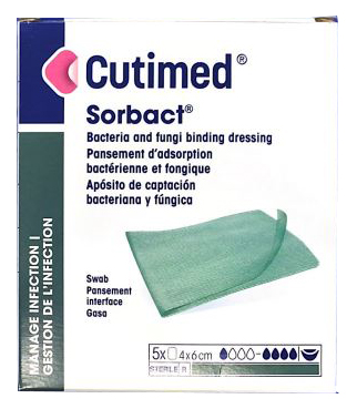 GARZA ASSORBENTE CUTIMED SORBACT 4X6CM 5 PEZZI - Farmastop