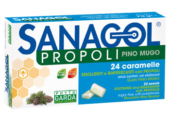 SANAGOL PROPOLI PINO MUGO 24 CARAMELLE - Farmastop