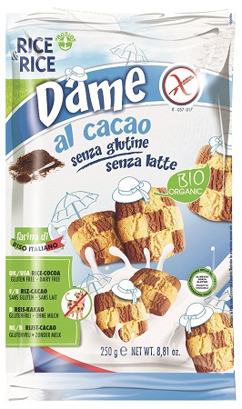 RICE&RICE DAME DI RISO CON CACAO SENZA LATTE 250 G - Farmastop