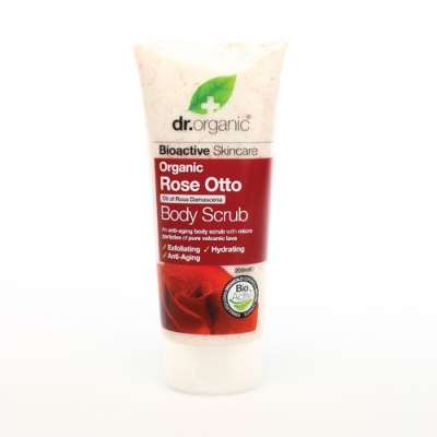 DR ORGANIC ROSE OTTO ROSA BODY SCRUB CORPO 200 ML - Farmastop