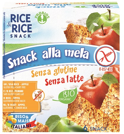 RICE&RICE SNACK DI RISO ALLA MELA 6 X 21 G - Farmastop