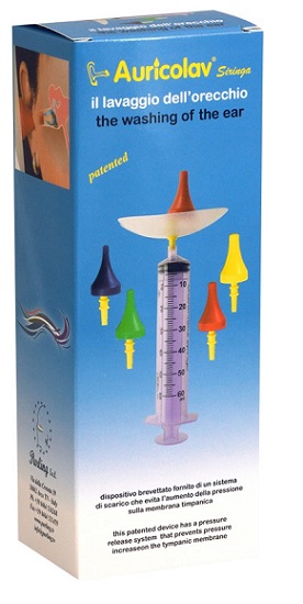 SIRINGA AURICOLAV PER LAVAGGIO AURICOLARE 1 SIRINGA + 4 DISPOSITIVI AURICOLARI - Farmastop