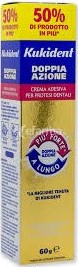KUKIDENT PLUS DOPPIA AZIONE CREMA ADESIVA PER PROTESI DENTARIE 60 G - Farmastop