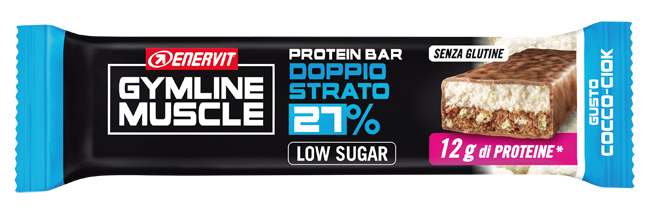 ENERVIT GYMLINE MUSCLE PROTEIN BAR 27% DOPPIO STRATO COCCO-CIOK 1 PEZZO - Farmastop