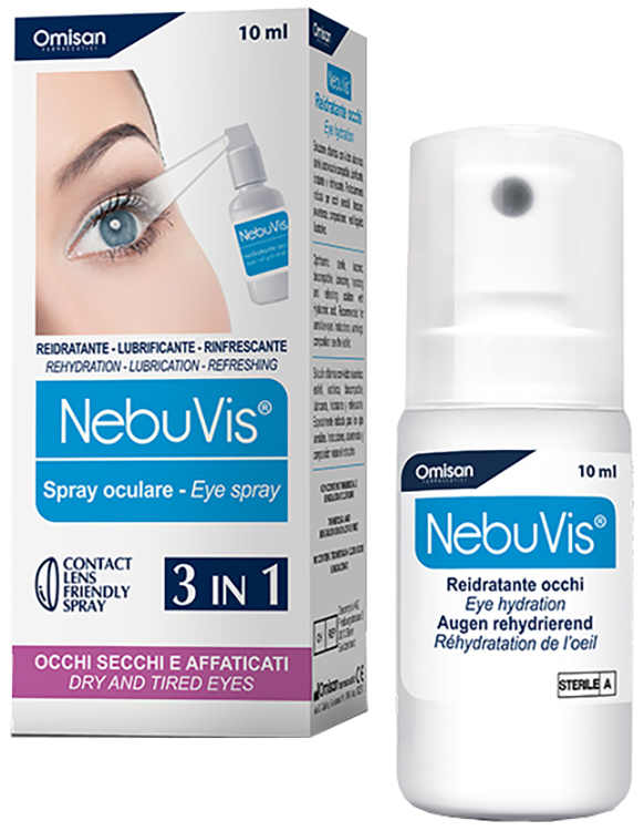 NEBUVIS REIDRATANTE OCCHI SPRAY 10 ML 1 PEZZO - Farmastop